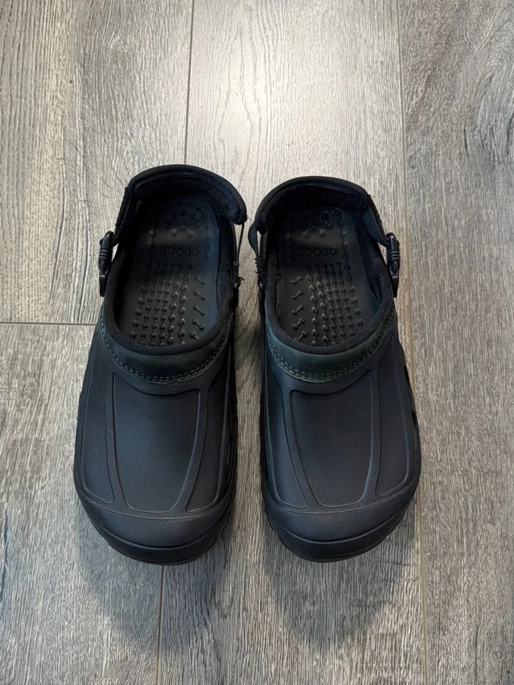 CROCS Men's Black Slip-On Sport Clog with Heel Strap